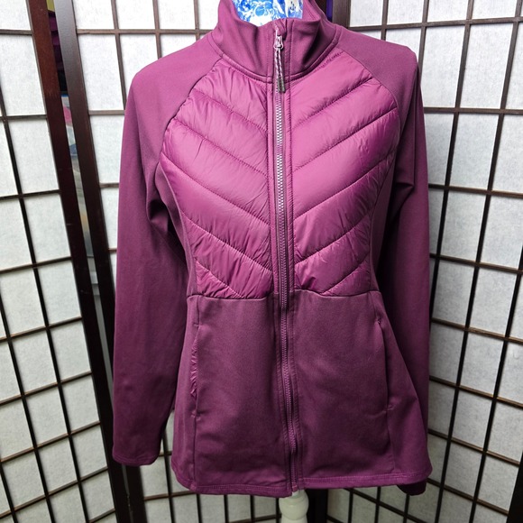 Marika Jackets & Blazers - Marika Womens Full Zip Jacket Quilted Athletic Plum Purple Size‎ L